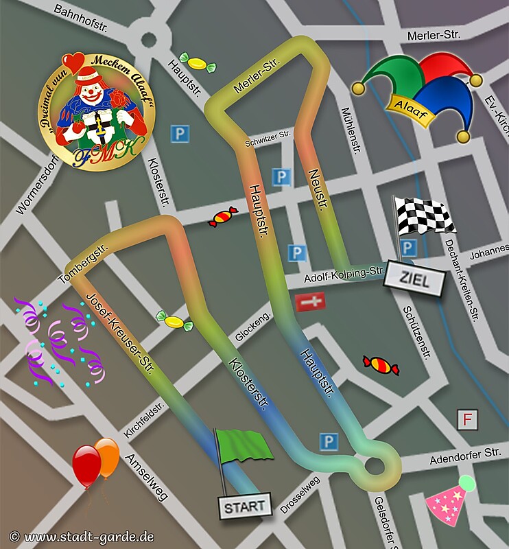 Zugweg vom Meckenheimer Karnevalsumzug am 07.02.2027