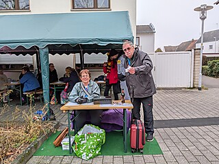 Karnevalistisches Treiben auf dem Merler Dorfplatz