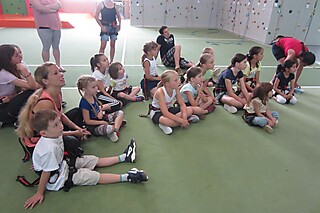 Die Stadt-Gardisten zu Besuch in der Kletterhalle